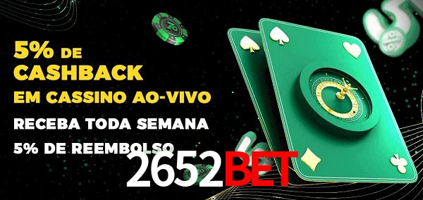 Promoções do cassino ao Vivo 2652bet